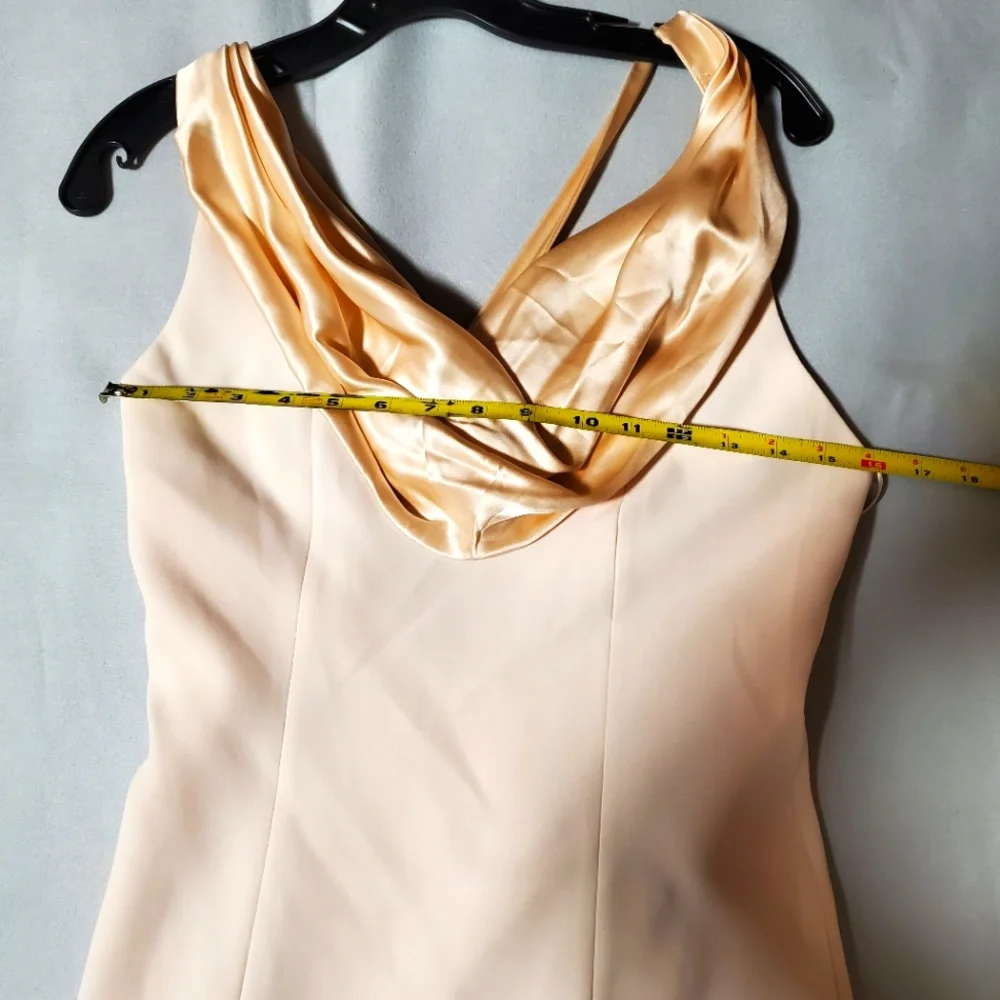 NWT$795 Cinq a Sept Jill Cowlneck Split Leg Gown Dress Maxi Formal in Pearl Sz 6 - Picture 9 of 16